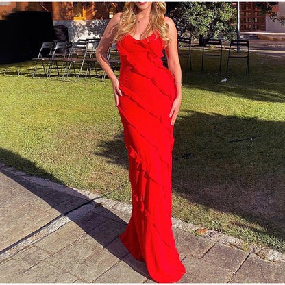 Isabella - Vestido Largo Elegante con Volantes