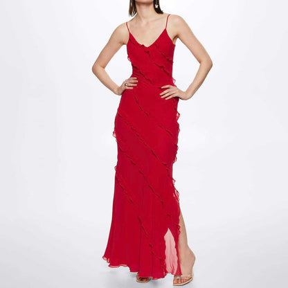Isabella - Vestido Largo Elegante con Volantes