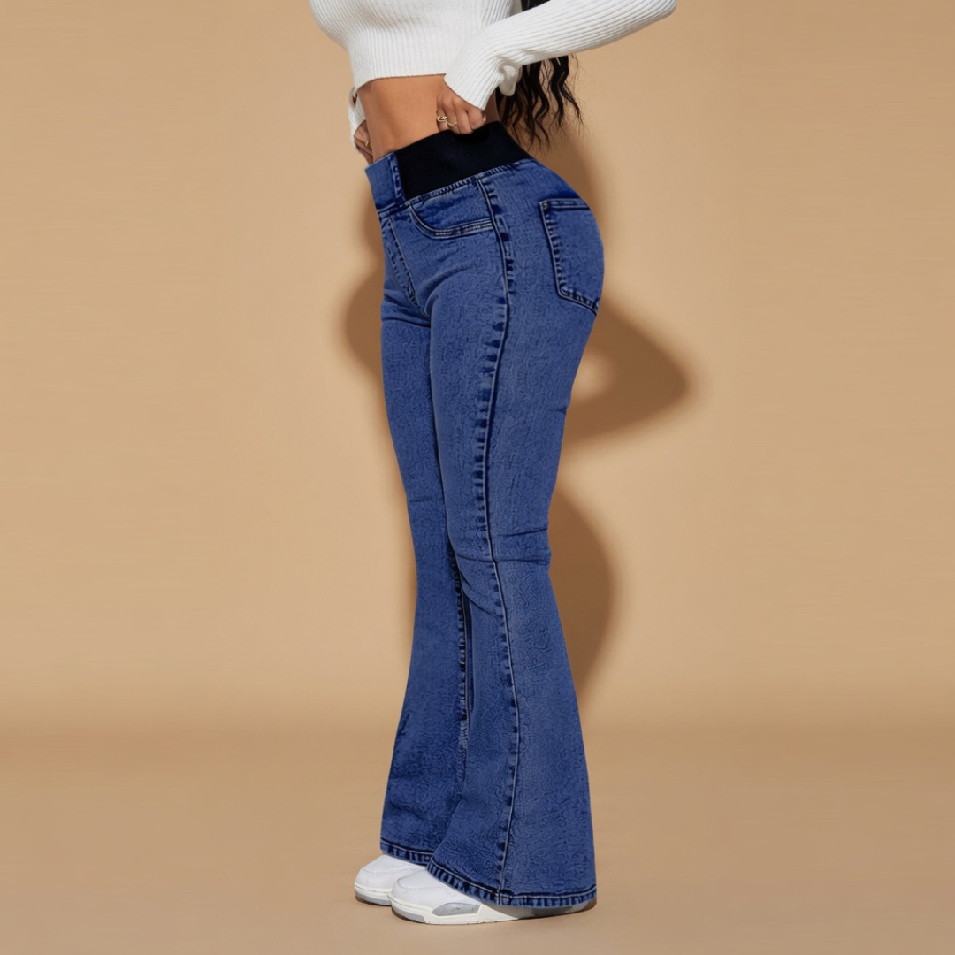 Pantalones Flare Moldeadores de Talle Alto