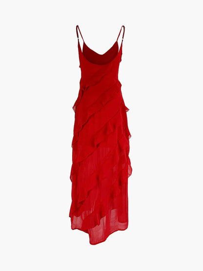 Isabella - Vestido Largo Elegante con Volantes