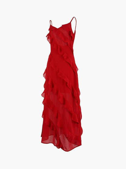 Isabella - Vestido Largo Elegante con Volantes
