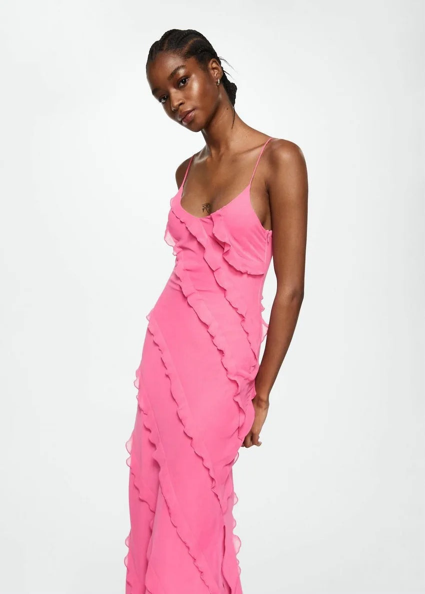 Isabella - Vestido Largo Elegante con Volantes
