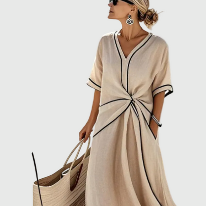 Helena | Vestido largo drapeado