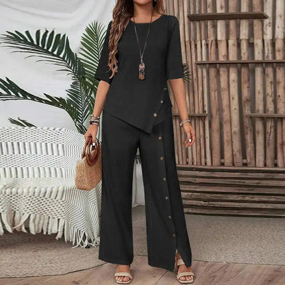 Conjunto - Top con Bajo irregular