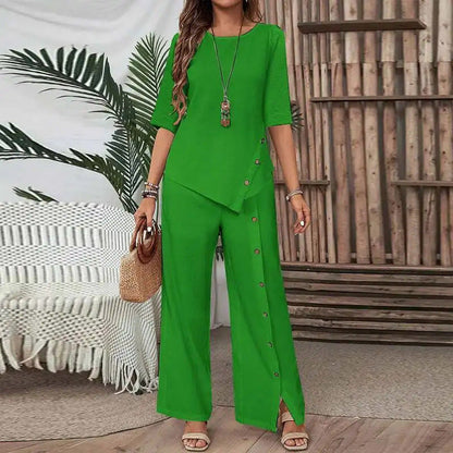 Conjunto - Top con Bajo irregular