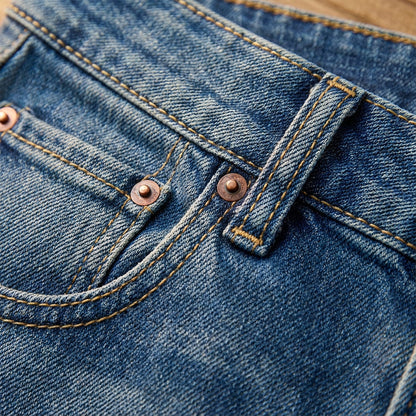 Pantalones Vaqueros Vintage de Talle alto y Pierna Ancha