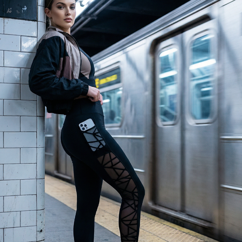 Leggings Deportivo de Cintura Alta con bolsillos