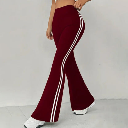 Pantalones Acampanados de talle alto con Raya Lateral