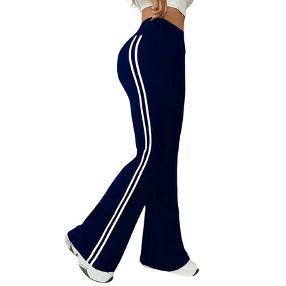 Pantalones Acampanados de talle alto con Raya Lateral
