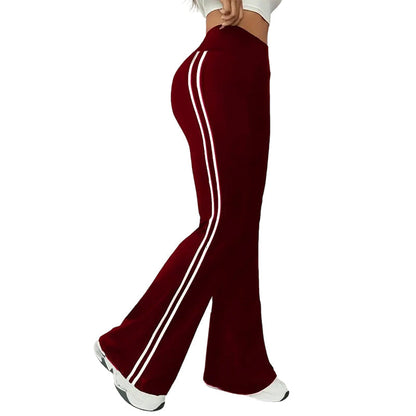 Pantalones Acampanados de talle alto con Raya Lateral